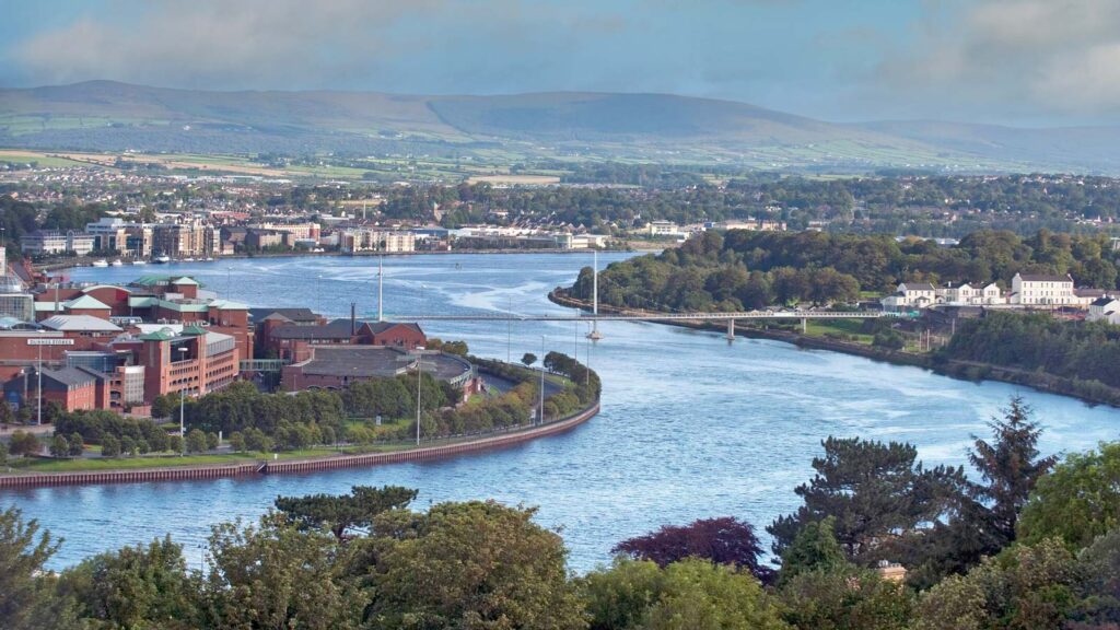 Derry Londonderry Aerial View
