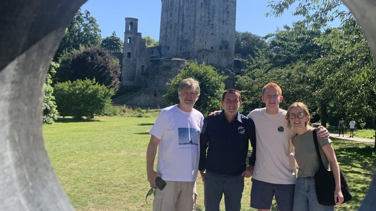 The Evens family at Blarney castle
