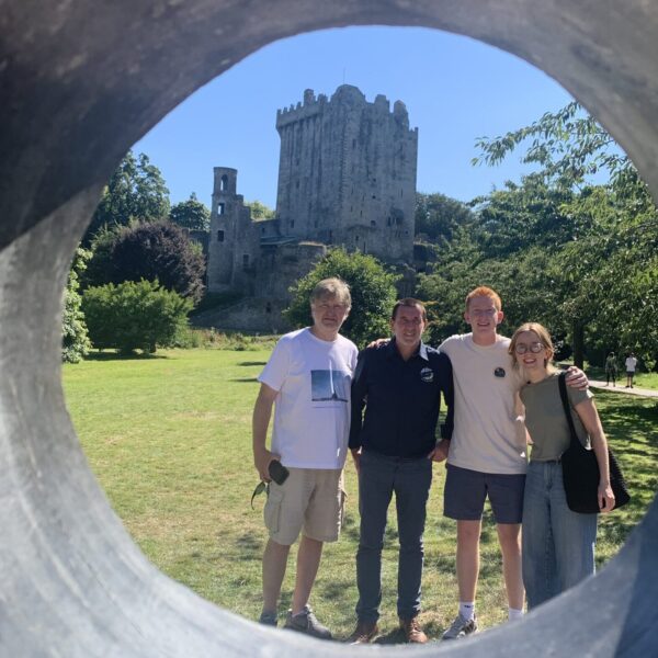 The Evens family at Blarney castle